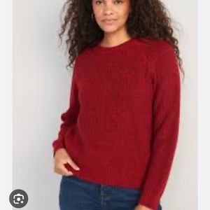Old navy shaker stitch pullover sweater in size medium, color Robbie red.